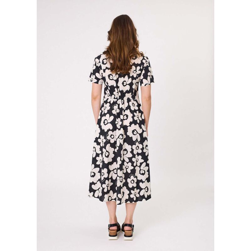 Lemon Tree Marta Dress Black White Floral image number 1